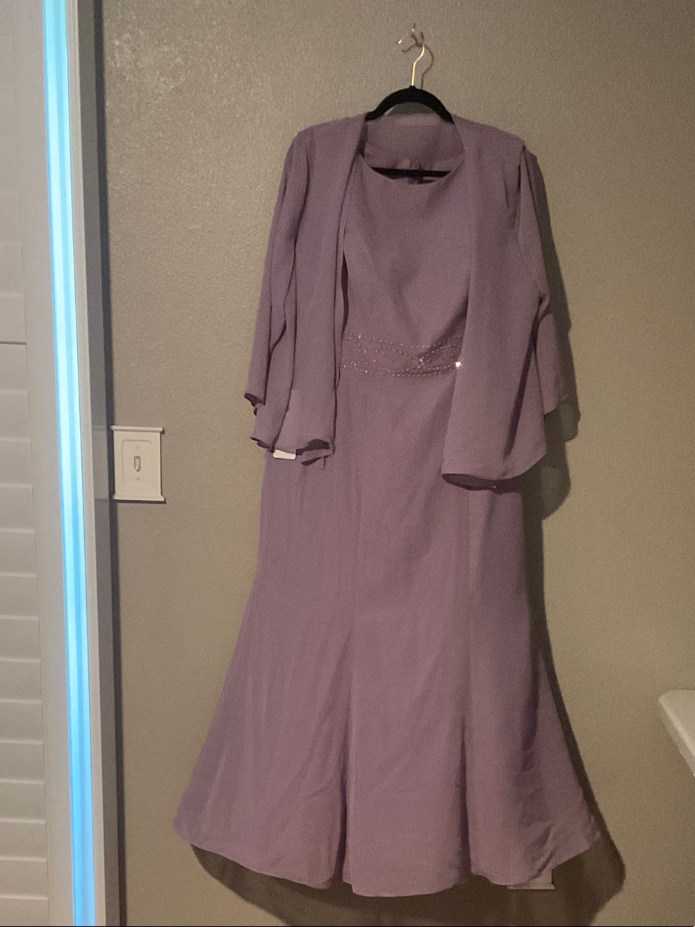 Elegant Lavender Evening Dress with Jacket
